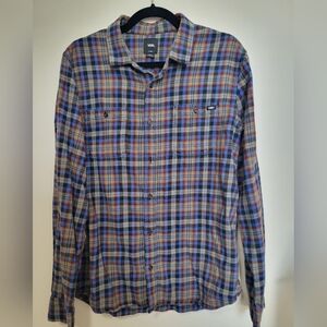 Vans Men's Medium Slimfit Flannel Shirt in Multicolor Plaid